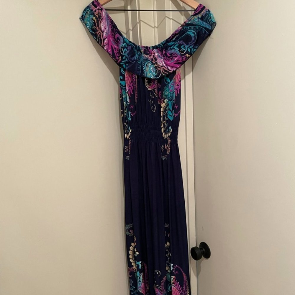 PAISLEY Boho Maxi Off Shoulder Dress size S